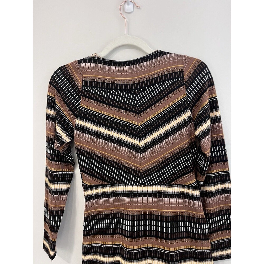 Anthropologie Maeve Striped Wrap Midi Dress Sz XS - Picture 12 of 12